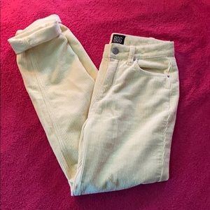 Urban Outfitters yellow corduroy high-rise pants